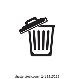 Trash can symbol icon,design vector illustration template