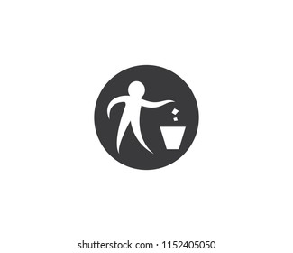 Trash can symbol illustration