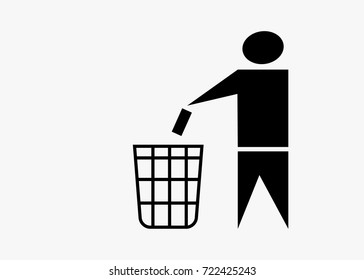 Trash can symbol (no littering)