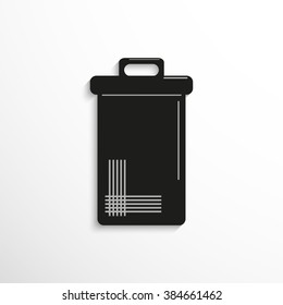 Trash can. Symbol. Vector icon.