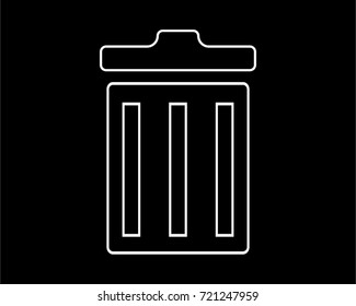 trash can  thin line icon