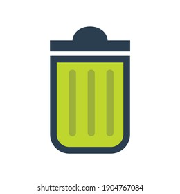 trash can trashcan  icon logo design vector 