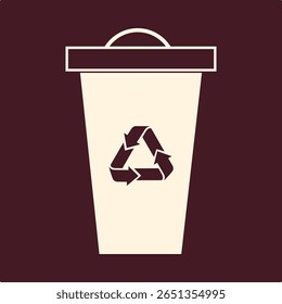 Trash can trendy useful important vector Illustration design delightful colorful background.eps