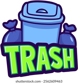 trash can twitch emote illustration