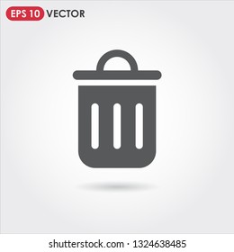 trash can ui web button. vector icon for web, mobile and user interface design