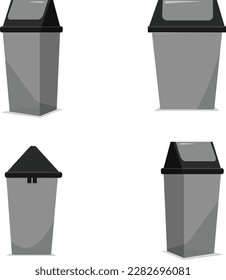 trash can from various angles, rubbish bin, dump,