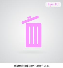 Trash can vecto icon