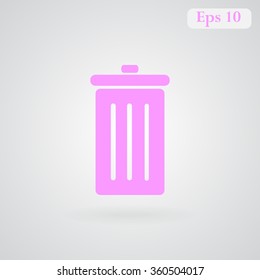 Trash can vecto icon
