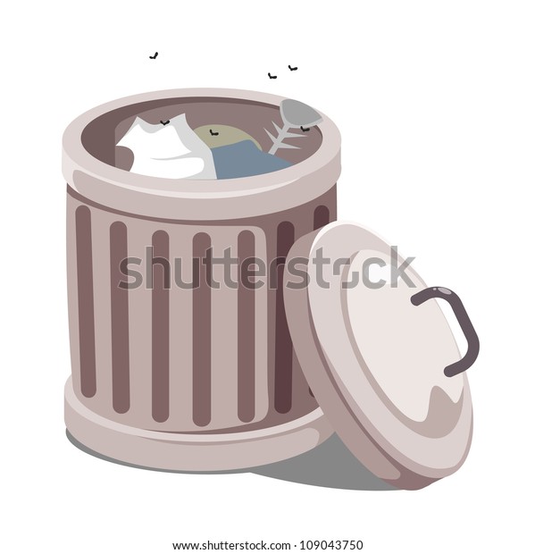 Trash Can Vector Stock Vector (Royalty Free) 109043750