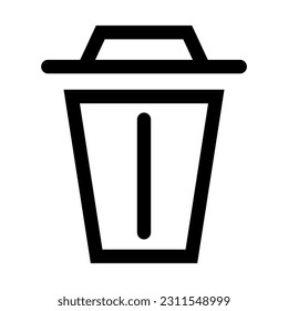 Trash can vector art, icon and graphic design, suitable for web and application logos
