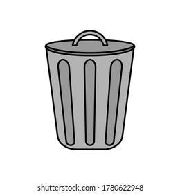 trash can vector design template illustration