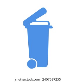 Mülleimer kann Vektorgrafik. Müll Dosen Vektorsymbole. Offener Müll kann. Müllcontainer Vektor. Mülleimer-Dosen im flachen Stil. Abfallbehandlung. Vektorsymbol für Umgebungspflege 