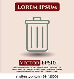Trash Can vector icon