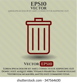 Trash Can vector icon