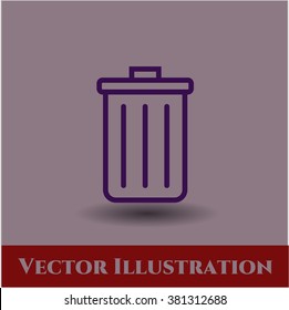 Trash can vector icon