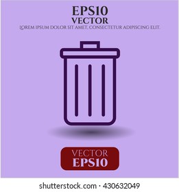 Trash can vector icon