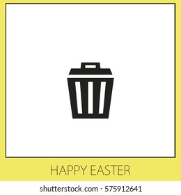 Trash can  Vector Icon.
