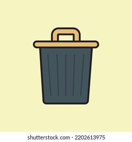 Trash Can Vector And Trash Can Icon For Computer