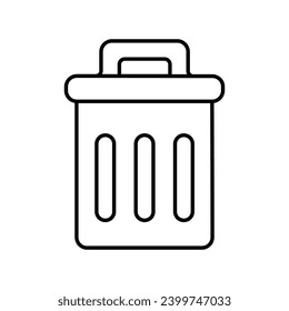 Trash can vector icon. Garbage illustration sign. Waste symbol or logo.