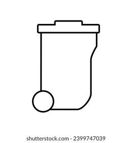 Trash can vector icon. Garbage illustration sign. Waste symbol or logo.