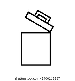 Trash can vector icon. Garbage illustration sign. Waste symbol or logo.