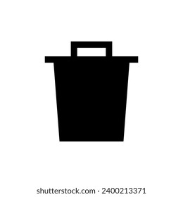 Trash can vector icon. Garbage illustration sign. Waste symbol or logo.