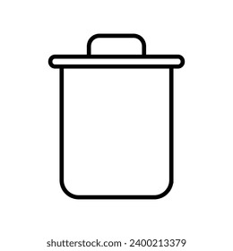 Trash can vector icon. Garbage illustration sign. Waste symbol or logo.