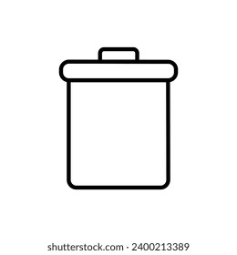 Trash can vector icon. Garbage illustration sign. Waste symbol or logo.