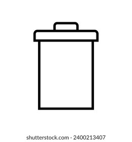 Trash can vector icon. Garbage illustration sign. Waste symbol or logo.
