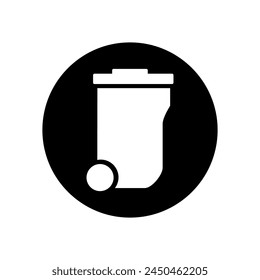 Trash can vector icon. garbage illustration sign. basket symbol or logo.