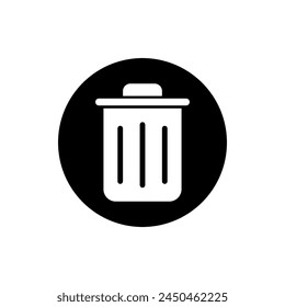 Trash can vector icon. garbage illustration sign. basket symbol or logo.