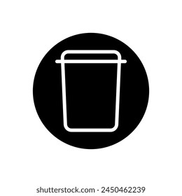 Trash can vector icon. garbage illustration sign. basket symbol or logo.