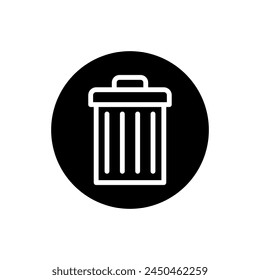 Trash can vector icon. garbage illustration sign. basket symbol or logo.