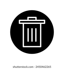 Trash can vector icon. garbage illustration sign. basket symbol or logo.