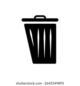 Trash can vector icon. garbage cleaning icon. trash bin. web icon, delete button. delete symbol flat style on white background