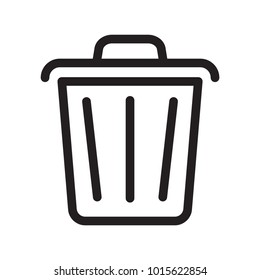Trash can vector icon. Illustration isolated for graphic and web design