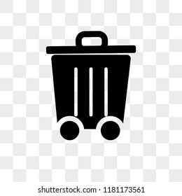 Trash Can vector icon isolated on transparent background, Trash Can logo concept