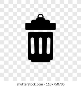Trash can vector icon isolated on transparent background, Trash can transparency logo concept