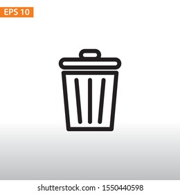 Trash Can vector icon. Isolated icon on a white background 