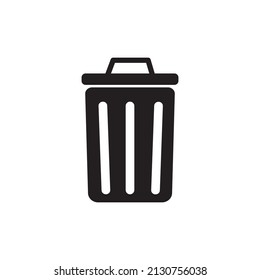 trash can vector icon, isolated background