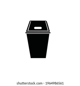 Trash Can Vector Icon on White Background
