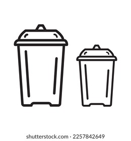 Trash can vector icon. Rubbish icon. Garbage can flat sign design. Recycling icon. EPS 10 trash box symbol pictogram
