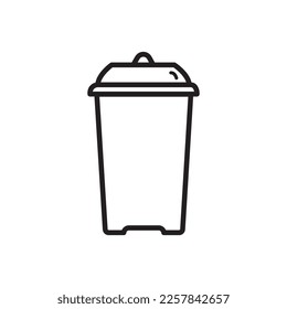 Trash can vector icon. Rubbish icon. Garbage can flat sign design. Recycling icon. EPS 10 trash box symbol pictogram
