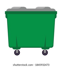 Trash can vector icon.Cartoon vector icon isolated on white background trash can.