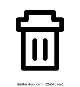 trash can vector icons isolated sign symbol vector illustration - high quality black style vector icons
