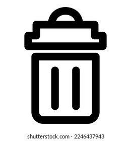 la basura puede vectores iconos de símbolo de signo aislado ilustración vectorial - iconos vectoriales de estilo negro de alta calidad
