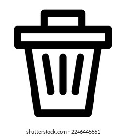 trash can vector icons isolated sign symbol vector illustration - high quality black style vector icons
