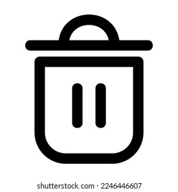 trash can vector icons isolated sign symbol vector illustration - high quality black style vector icons
