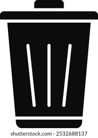 Trash Can Vector Illustration Detailed Icon