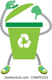 Trash Can vector illustration icon.Cartoon vector icon isolated on white background trashcan.